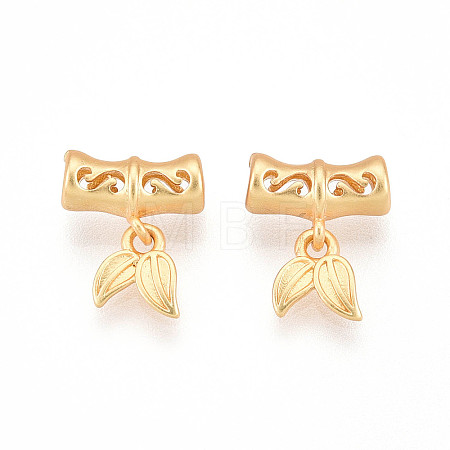 Brass European Dangle Charms KK-B110-03G-1