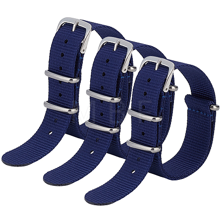 3Pcs Nylon Watch Bands AJEW-OC0015-63D-1