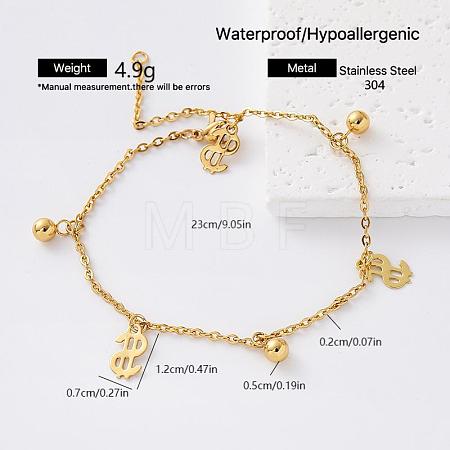 Vintage 304 Stainless Steel Charm Bracelets for Women MO5026-4-1
