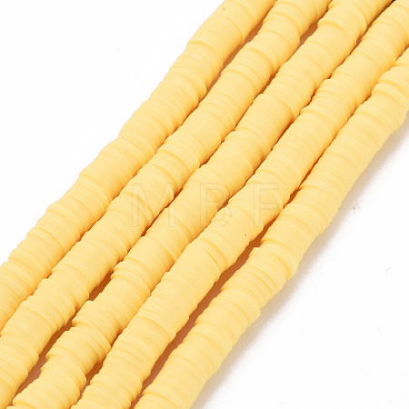 Handmade Polymer Clay Bead Strands X-CLAY-T002-6mm-56-1