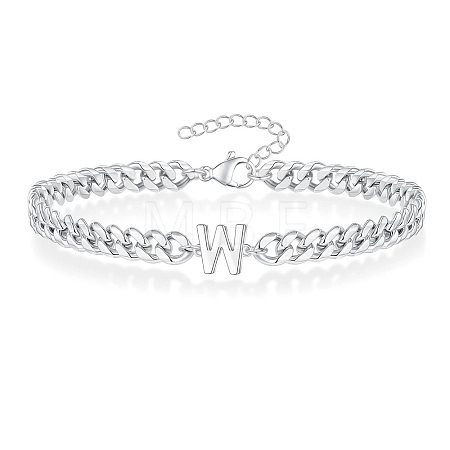 Letter 304 Stainless Steel Link Bracelets FS-WG7830E-47-1