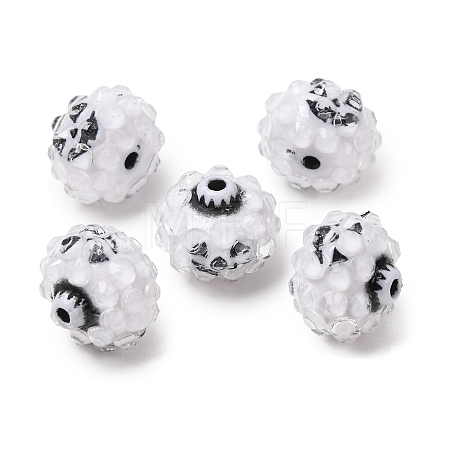 Halloween Opaque Acrylic & Resin Rhinestone Beads RB-CBA95A4-01A-1