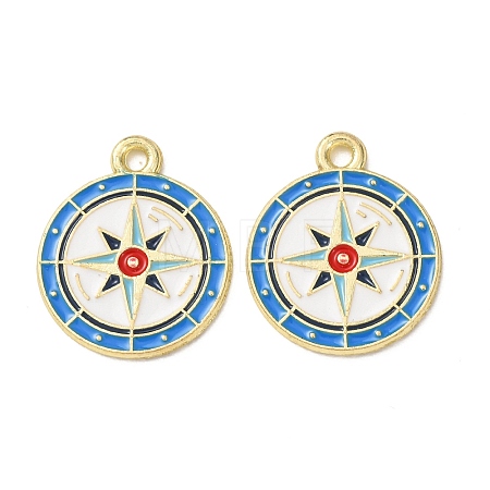 Ocean Alloy Enamel Pendants ENAM-B041-01N-1