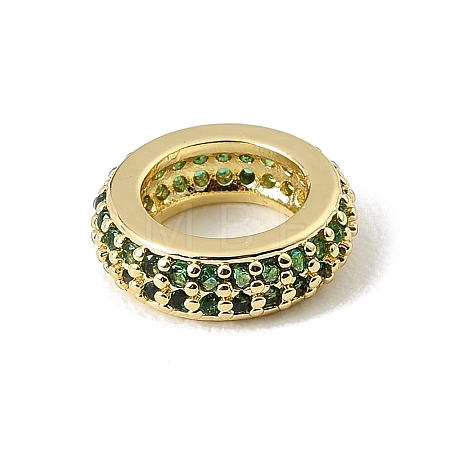 Brass Micro Pave Cubic Zirconia Beads CU-CBA389D-04G-03-1