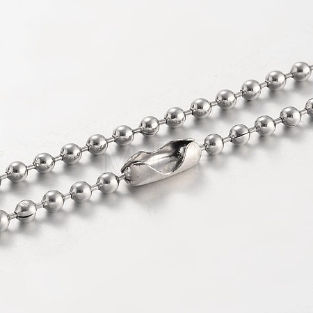 Tarnish Resistant Stainless Steel Ball Chains Necklace NJEW-JN01427-03-1