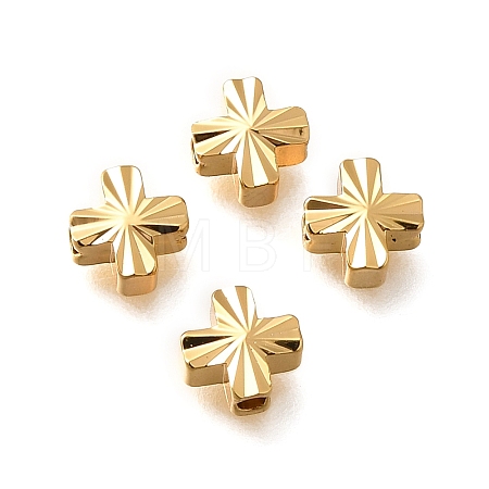 Brass Textured Beads KK-Z092-01B-G-1