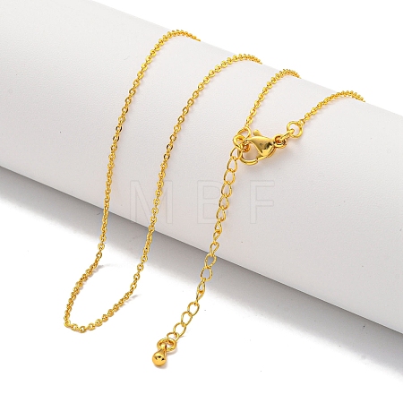Brass Cable Chain Necklaces for Women NJEW-G084-15G-1