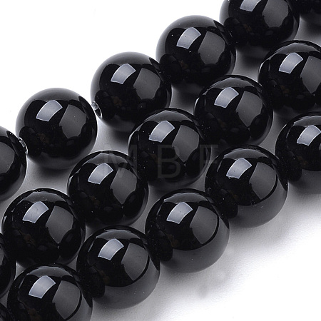 Natural Obsidian Beads Strands G-S259-33-10mm-1
