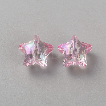 Star Transparent Acrylic Beads MACR-CJC0002-02B-02-1