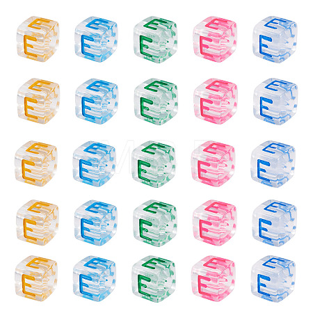 50Pcs Acrylic European Beads MACR-TADJ0001-13E-1