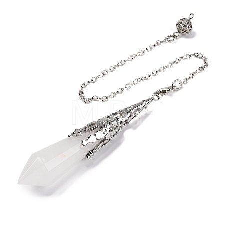 Natural Quartz Crystal Pointed Dowsing Pendulum Big Pendants G-H285-06P-A25-1
