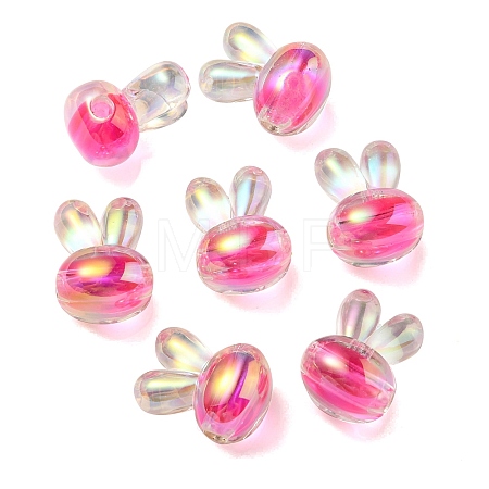 UV Plating Rainbow Iridescent Acrylic Beads X1-PACR-E001-05F-1