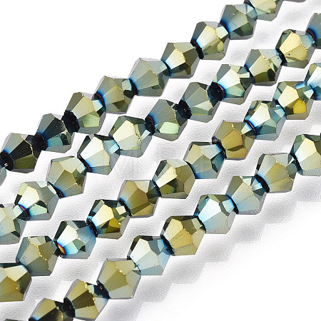 Electroplate Glass Bead Strands EGLA-R094-4mm-16-1