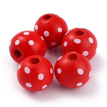 Dyed Natural Wooden Beads LS-WOOD-O005-01G-1