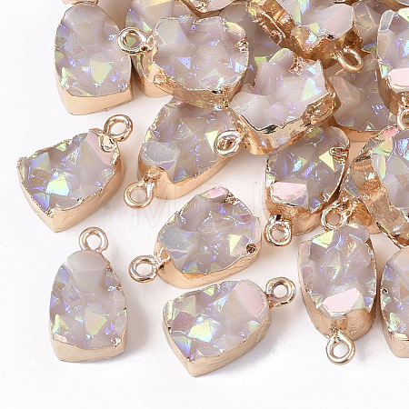 Druzy Resin Pendants RESI-S383-010-B03-1