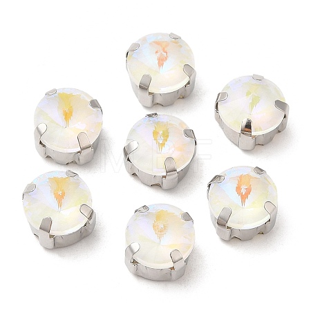 Mocha Fluorescent(MI) Flat Round Sew on Rhinestone GGLA-M006-02B-P04-1