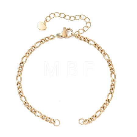 3MM 304 Stainless Steel Figaro Chain Bracelet Making AJEW-JB01464-03-1
