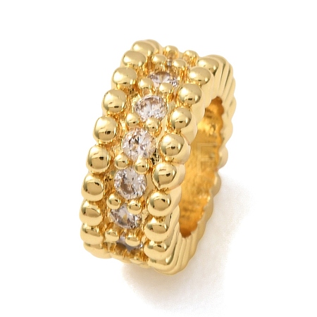 Brass Pave Cubic Zirconia Beads CU-CBA0A9C-13G-B-1