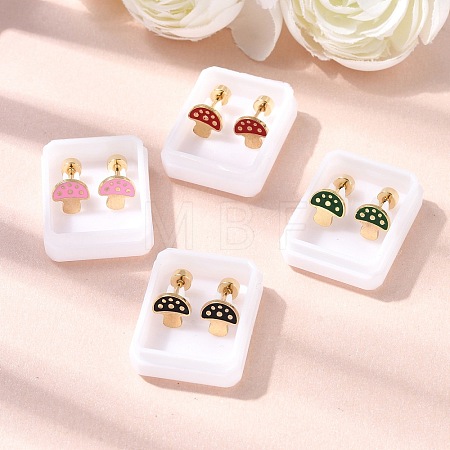304 Stainless Steel Stud Earrings EJEW-F396-02A-G-1