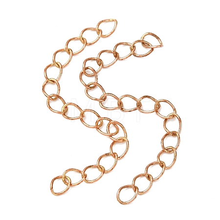 Brass Curb Chain Extender KK-T069-35C-1