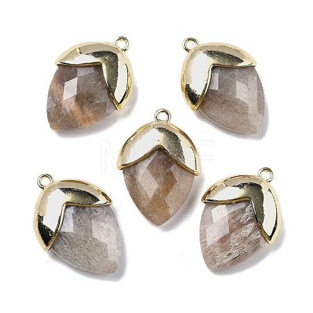 Natural Sunstone Pendants G-U019-03B-03-1