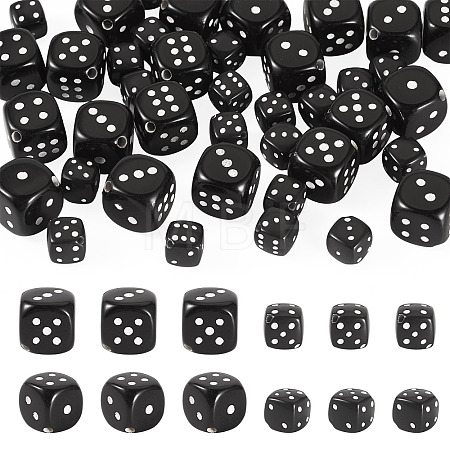 40Pcs 2 Styles Acrylic Beads OACR-TADJ0001-18-1