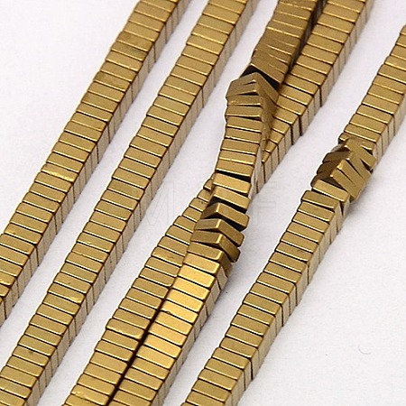 Electroplate Non-magnetic Synthetic Hematite Heishi Beads Strands G-J171B-2x2mm-06-1