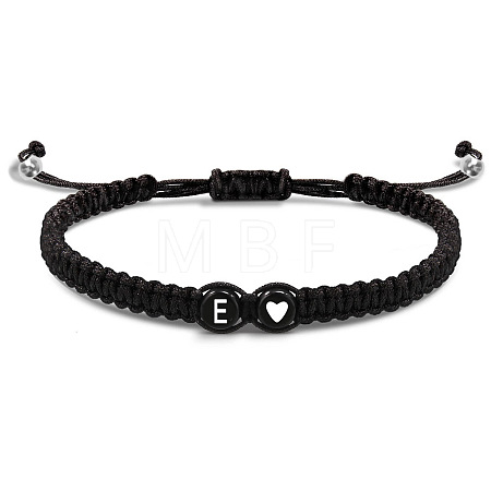 304 Stainless Steel Alphabet Beads Braided Bead Bracelets RY3090-5-1