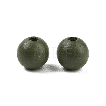 Wood European Beads WOOD-M014-01G-1
