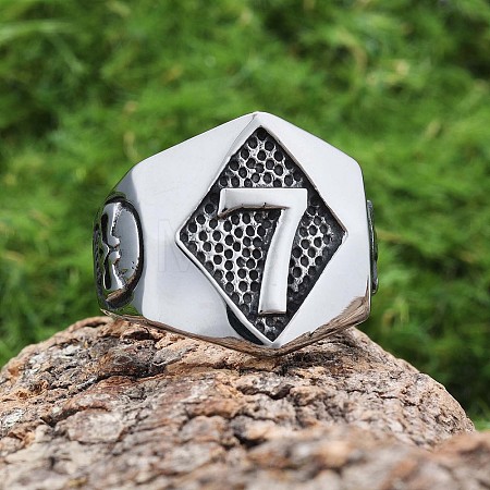 Punk Style 316L Stainless Steel Finger Rings for Men FS-WG96F45-03-1
