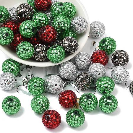 Christmas Theme Acrylic Rhinestone Beads OACR-L020-01-1