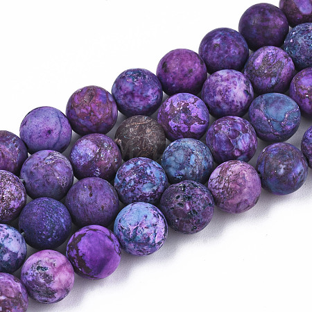 Natural American Turquoise Beads Strands G-S373-005A-8mm-1