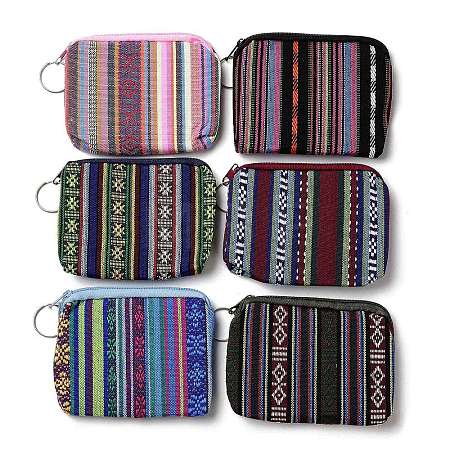 Bohemian Style Stripe Pattern Cotton Cloth Wallets ABAG-Q043-04-1