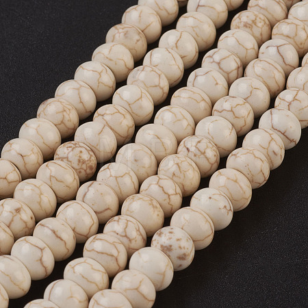 Synthetic Turquoise Beads Strands TURQ-G109-6x4mm-07-1