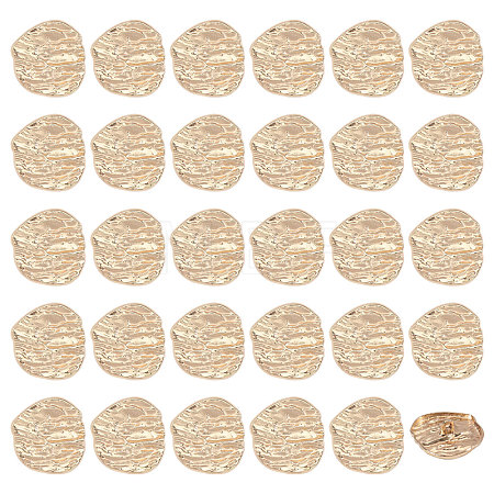 30Pcs 1-Hole Alloy Shank Buttons BUTT-CA0001-68-1