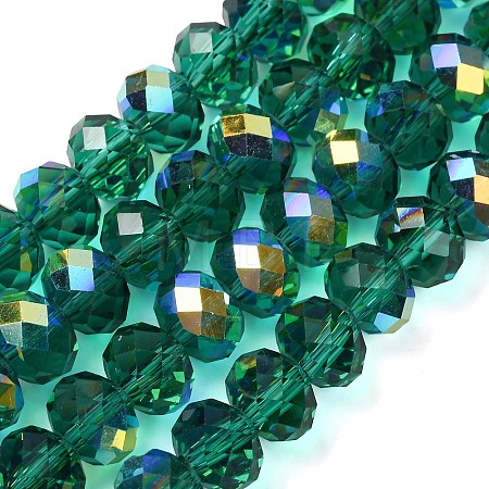 Electroplate Transparent Glass Beads Strands EGLA-A046-01C-23-1