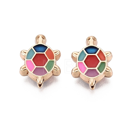 Rack Plating Alloy Enamel Beads ENAM-N071-01G-02-1
