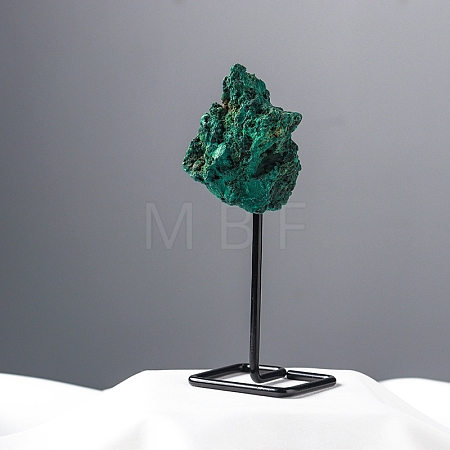 Natural Malachite Lamp with Metal Holder Ornament PW-WG598C7-19-1