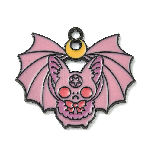 Halloween Theme Alloy Enamel Pendants ENAM-I060-07B-1