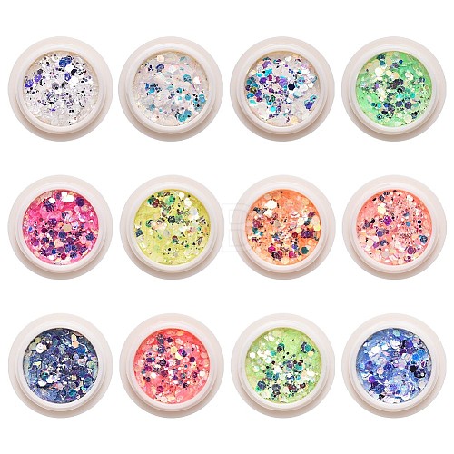 Holographic Nail Glitter Powder Flakes MRMJ-T063-361-M-1