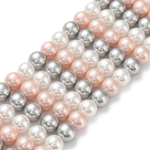 Shell Pearl Bead Strands BSHE-L017-20-1