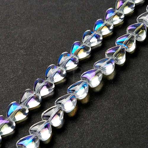 Transparent Glass Beads Strand GLAA-F112-01J-1