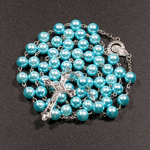 Plastic Imitation Pearl Rosary Bead Necklace for Easter PW23031883185-1