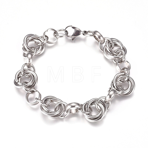 Tarnish Resistant 304 Stainless Steel Chain Bracelets BJEW-L661-04P-1