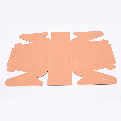 Foldable Kraft Paper Box CON-WH0073-36B-1