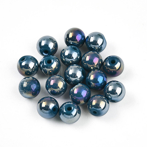 Electroplate Pearlized Glass Pearl Beads EGLA-T021-14B-03-1