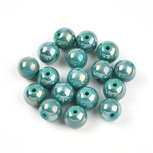 Electroplate Pearlized Glass Pearl Beads EGLA-T021-14B-04-1