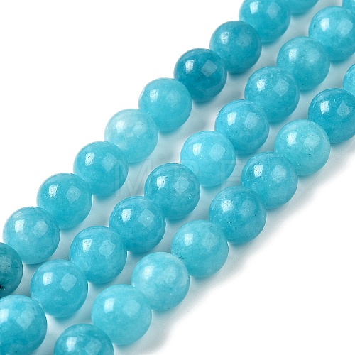 Natural Dyed White Jade Beads Strands G-M402-C03-03-1