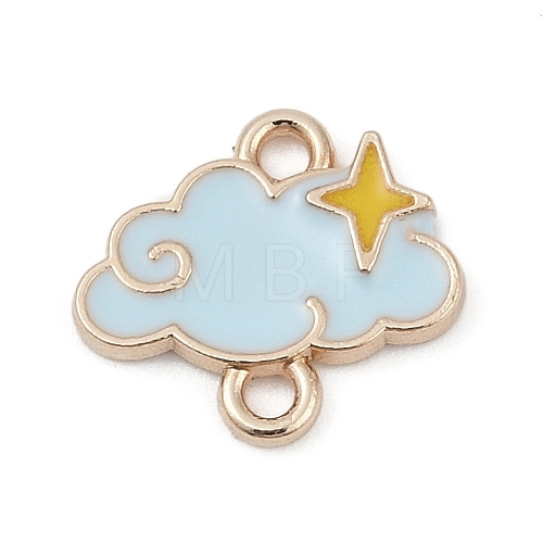 Alloy Enamel Star Cloud Connector Charms PALLOY-V001-04B-1