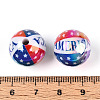 Independence Day Theme Printed Opaque Acrylic Beads MACR-T048-10C-3